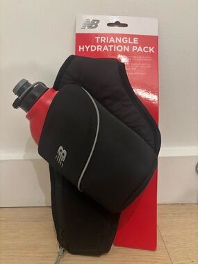 New Balance Small Accessory Pouch in Black and Red